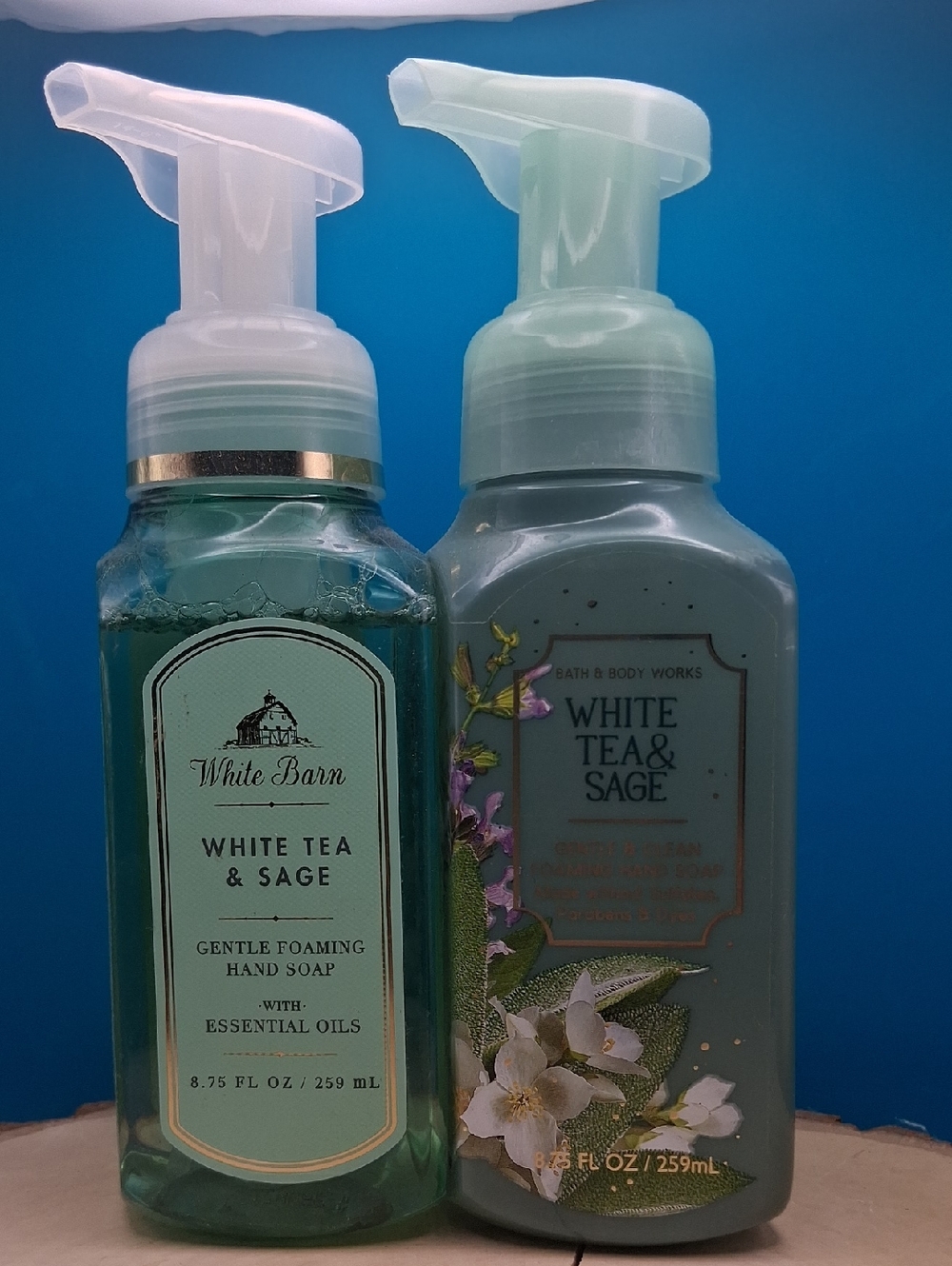 Bath & Body Works White Barn White Tea & Sage Gentle Foaming Hand Soap. 8.75floz